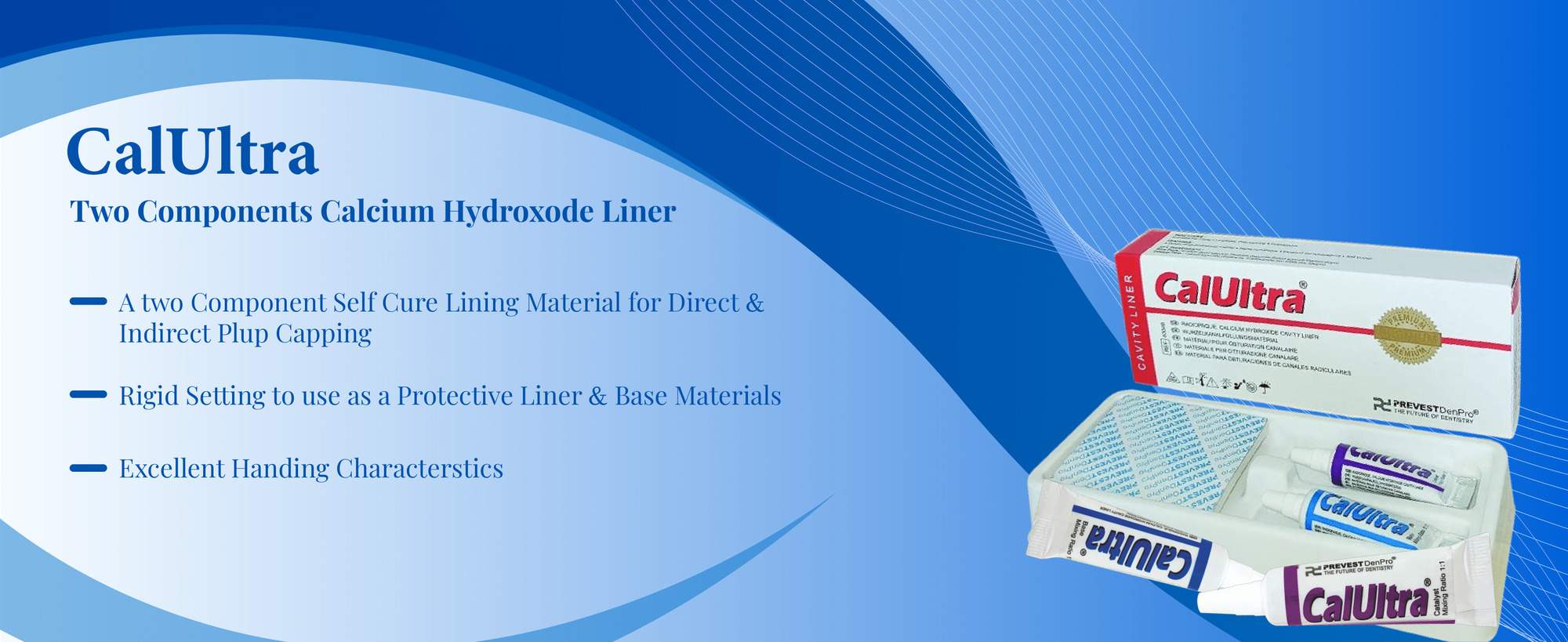 two components calcium hydroxide liner