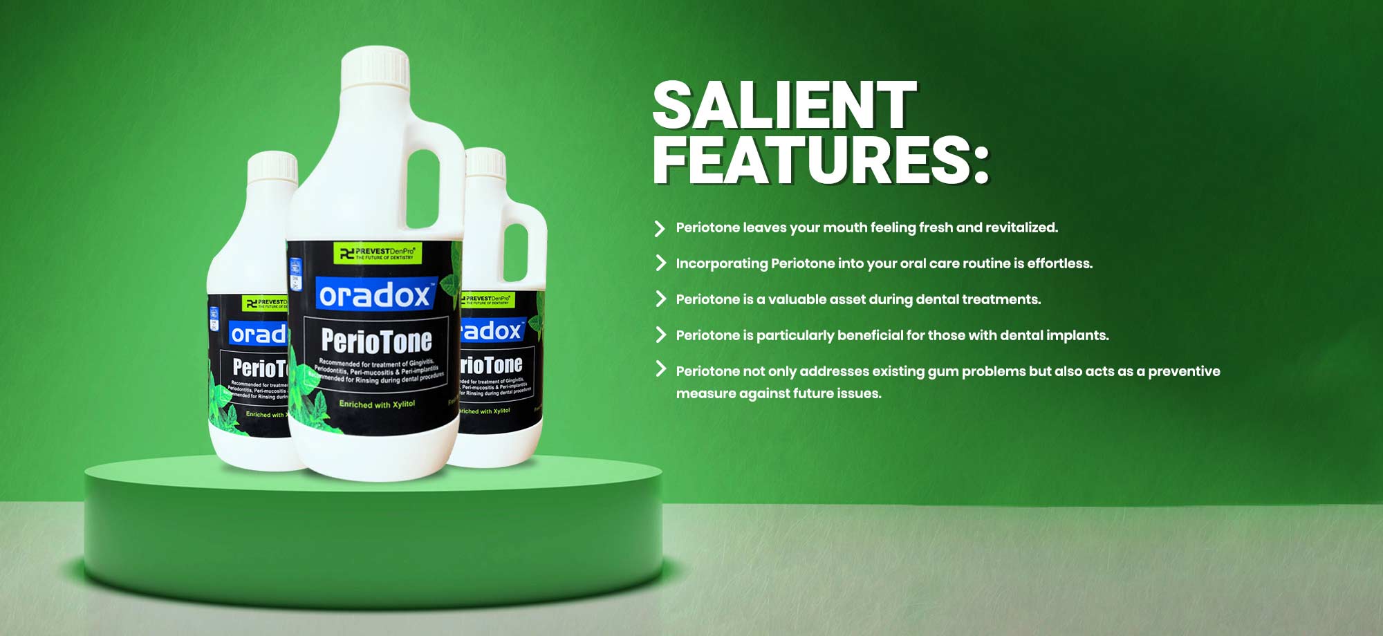Mouthwash liquid with Chlorhexidine & CPC.