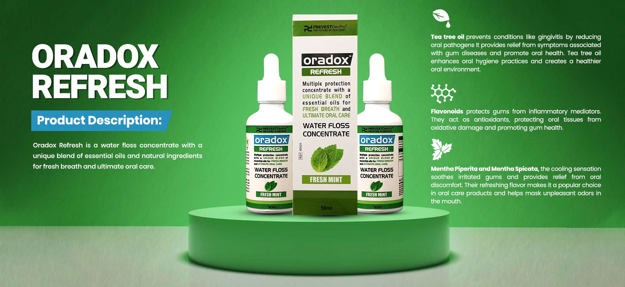 Water flosser concentrate