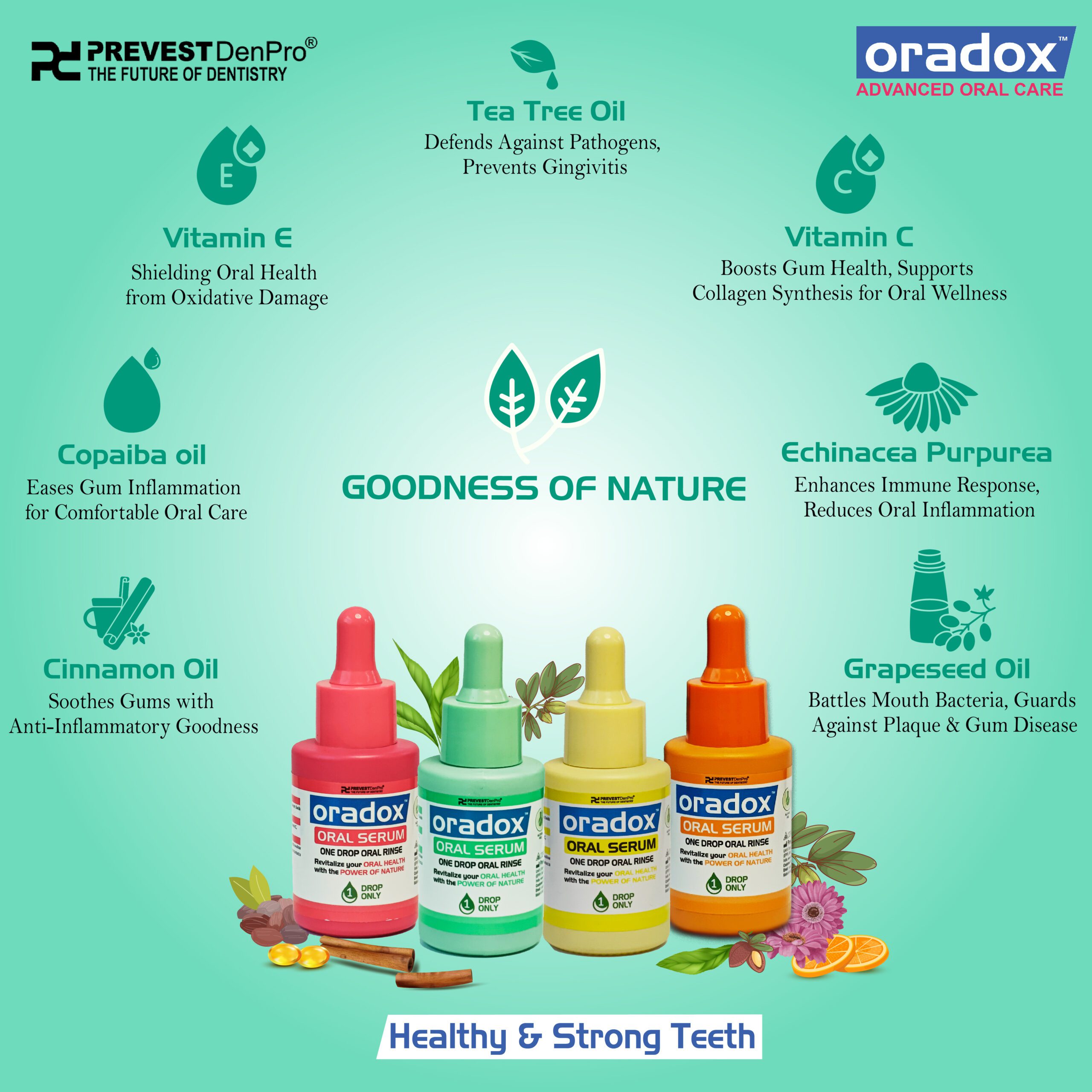 Oral serum to freshens breath & healthy mouth