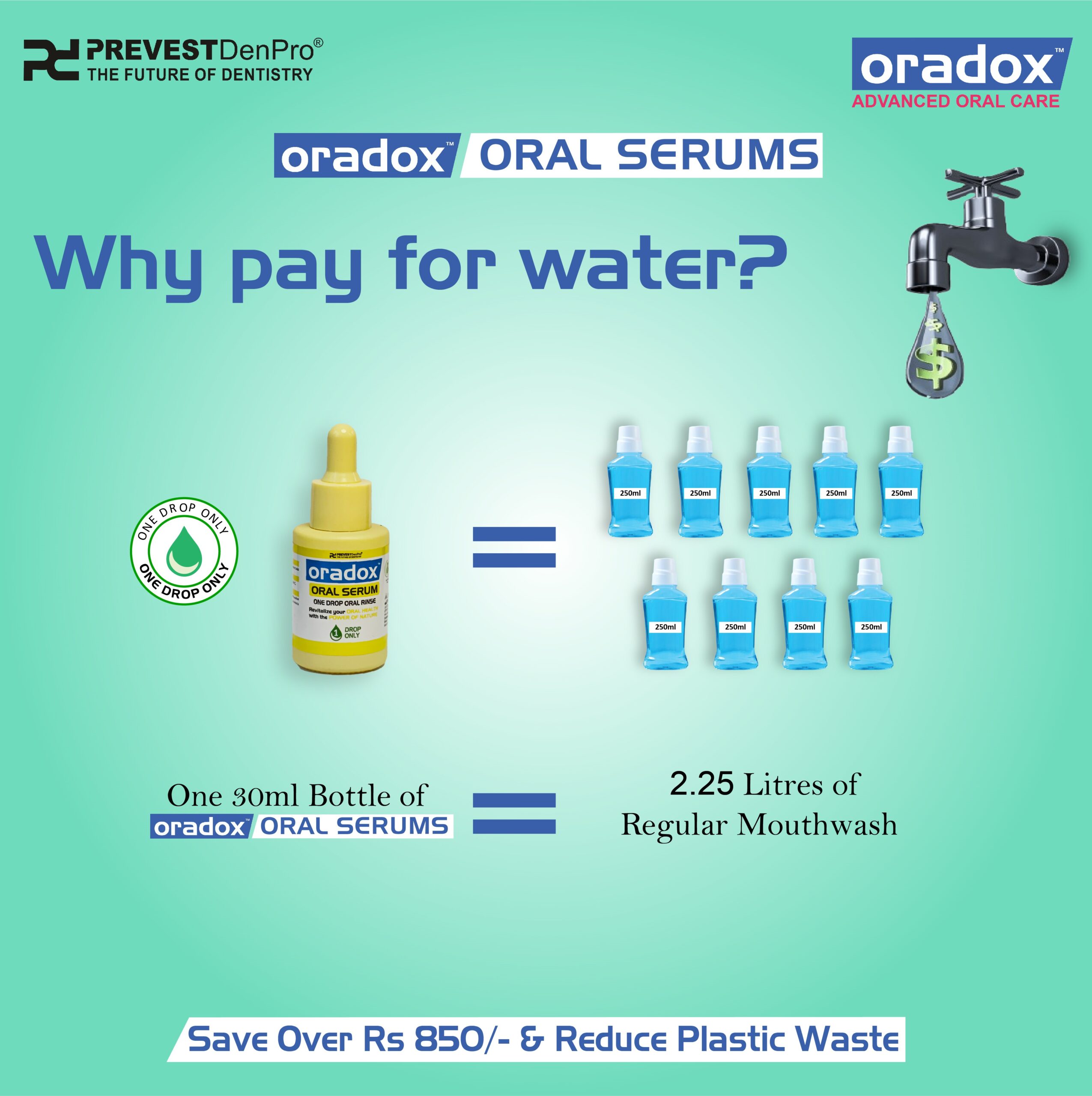 Oral serum to freshens breath & healthy mouth