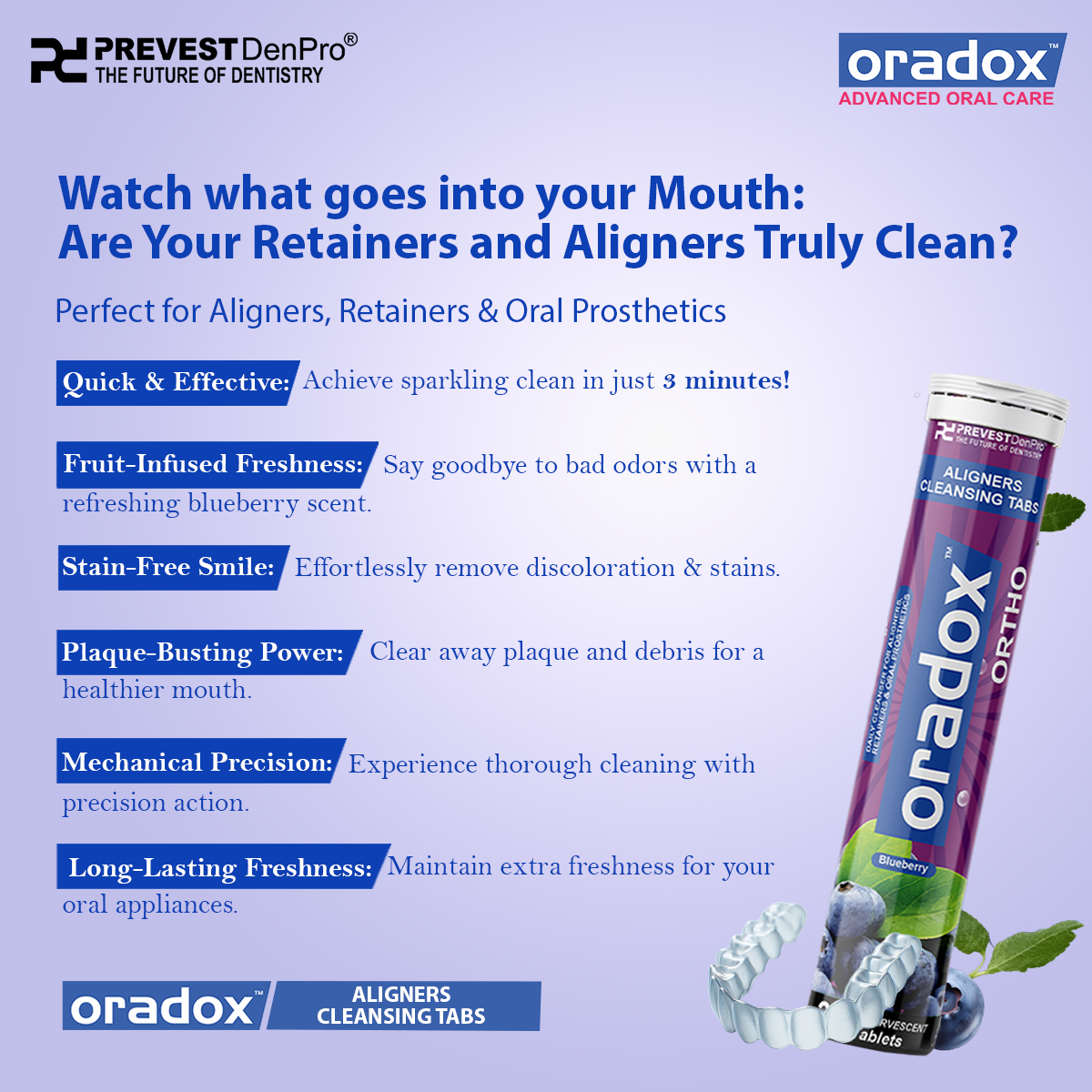 Oradox Mega Combo - Denture + Aligner Cleansing Tabs - Image 7